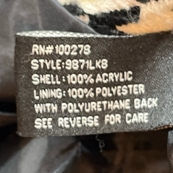 Last Kiss BIG Black Houndstooth Belted Acrylic Peacoat Pockets high Collar Lined - Picture 9 of 15